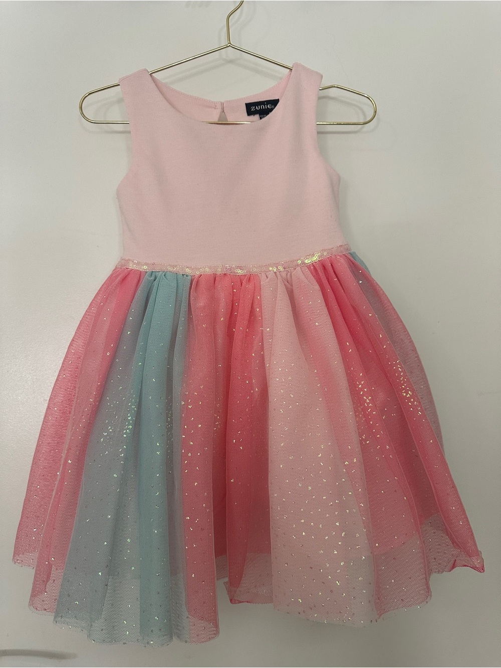 Zunie Nordstrom Glitter Tulle Party Dress 3T NWOT Rainbow Princess Dress
